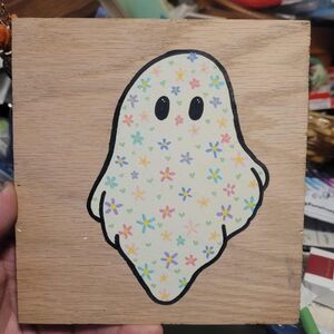 Vintage Bed Sheet Ghostie Wall Art